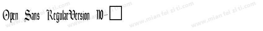 Open Sans RegularVersion 110字体转换